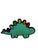 Rainbow Spike Stegosaurus Croc Charm