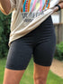 High Waisted Biker Shorts | Charcoal