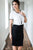 Chandler Ribbed Pencil Skirt in Black - MOB Fashion Boutique