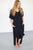 Flutter Sleeve Maxi Tee Dress | Black - MOB Fashion Boutique