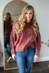 Chunky Cable Knit Sweater | Vintage Washed Burgundy