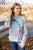 Teal and Purple Tie Dye Sweater - MOB Fashion Boutique