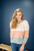 Peachy Keen Color Block Sweater