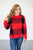 Oversize Buffalo Plaid Sweater | Red and Black - MOB Fashion Boutique