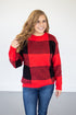 Oversize Buffalo Plaid Sweater | Red and Black