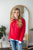 Red and Buffalo Plaid Button Hoodie - MOB Fashion Boutique