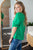 Green Ruffle Turtleneck Blouse - MOB Fashion Boutique