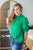 Green Ruffle Turtleneck Blouse - MOB Fashion Boutique