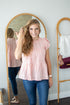 Pink Tiered Babydoll Blouse