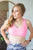 Hot Pink Open Back Sports Bra - MOB Fashion Boutique