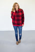 Red Plaid Pocketed Pullover