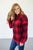 Red Plaid Pocketed Pullover - MOB Fashion Boutique