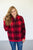 Red Plaid Pocketed Pullover - MOB Fashion Boutique