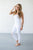 Laser Shred Athletic Leggings | White - MOB Fashion Boutique
