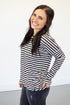 Seeing Stripes Side Button Top | Black
