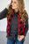 Ultra Plush Buffalo Plaid Vest | Black and Red - MOB Fashion Boutique