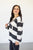 Lace Up Pullover | Black and White Stripes - MOB Fashion Boutique