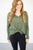 Waffle Knit Button Down Top | Olive - MOB Fashion Boutique