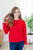 Only For You Red Pom Sweater - MOB Fashion Boutique