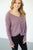 Waffle Knit Button Down Top | Dusty Lilac - MOB Fashion Boutique