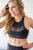 Curved Mesh Racer Back Bra | Charcoal - MOB Fashion Boutique