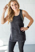 Mineral Washed Athletic Tank | Black