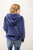Velour Cowl Hoodie | Navy - MOB Fashion Boutique