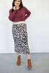 Leopard Knit Pencil Skirt