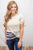Striped Bow Sleeve Tee - MOB Fashion Boutique