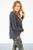 Waffle Knit Button Down Top | Charcoal - MOB Fashion Boutique
