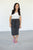 Charcoal Bow Pencil Skirt - MOB Fashion Boutique