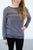 Color Block Stripes Sweater | Charcoal - MOB Fashion Boutique