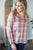 Hooded Flannel Shirt | Pink Multi - MOB Fashion Boutique