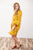 Mustard Floral Bubble Sleeve Swing Dress - MOB Fashion Boutique